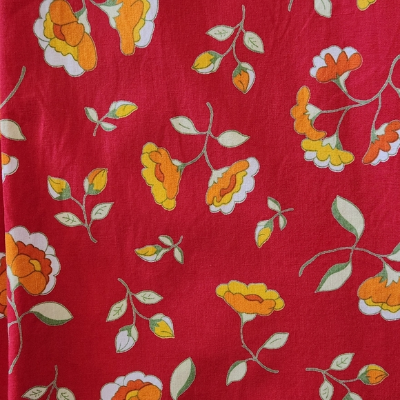 Vtg Hanna Andersson Floral Cotton Dress. Size 5 Colors Red Orange Yellow Green - Picture 3 of 4